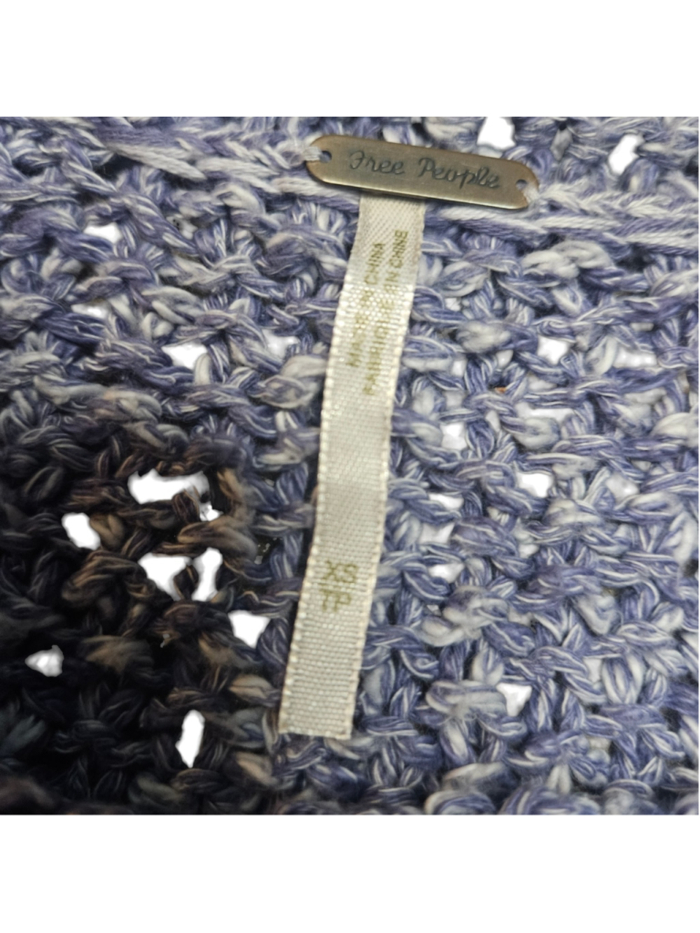 Free People XS Periwinkle Purple Marled Knit Sweater - Picture 7 of 9